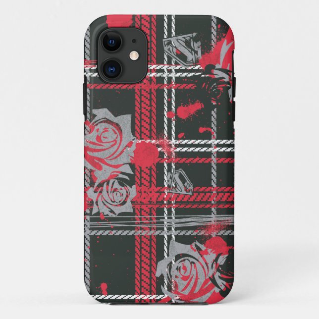 Funda De Case-Mate Para iPhone Supergirl Rosas (Reverso)