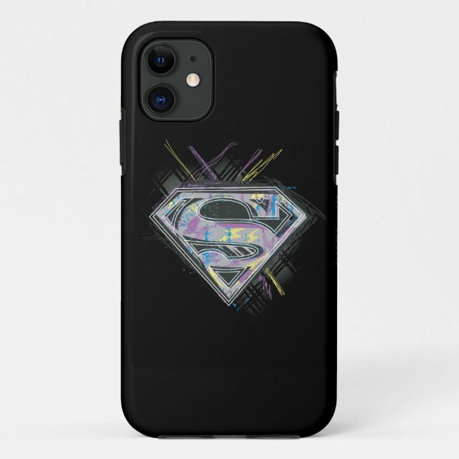 Funda De Case-Mate Para iPhone Supergirl Scribbles Logo (Reverso)
