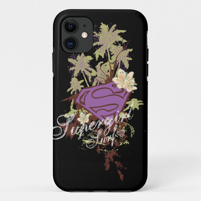 Funda De Case-Mate Para iPhone Supergirl Surf Logo (Reverso)