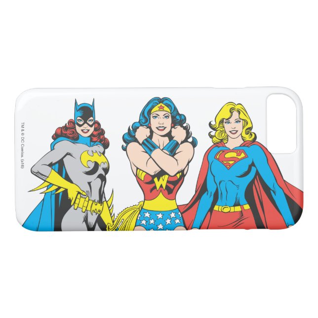Funda De Case-Mate Para iPhone Superheroína Pose (Reverso (horizontal))
