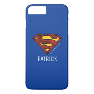 Funda Para iPhone 8 Plus/7 Plus Superman S-Shield   Darkened Red Logo   Add Name