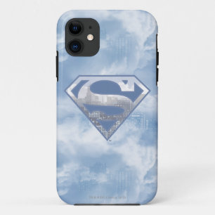 Funda Para iPhone 11 Superman S-Shield   Logo de la Ciudad Azul claro