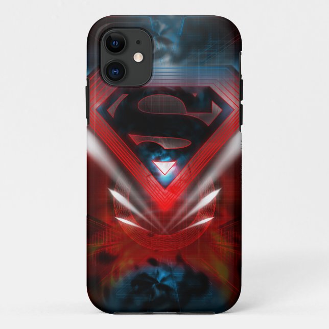 Funda De Case-Mate Para iPhone Superman Stylized | Futuristic Logo (Reverso)