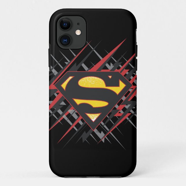 Funda De Case-Mate Para iPhone Superman Stylized | Logo de Black and Red Strikes (Reverso)