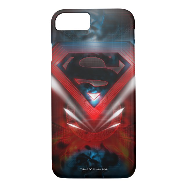 Funda De Case-Mate Para iPhone Superman Stylized | Logotipo futurista (Reverso)