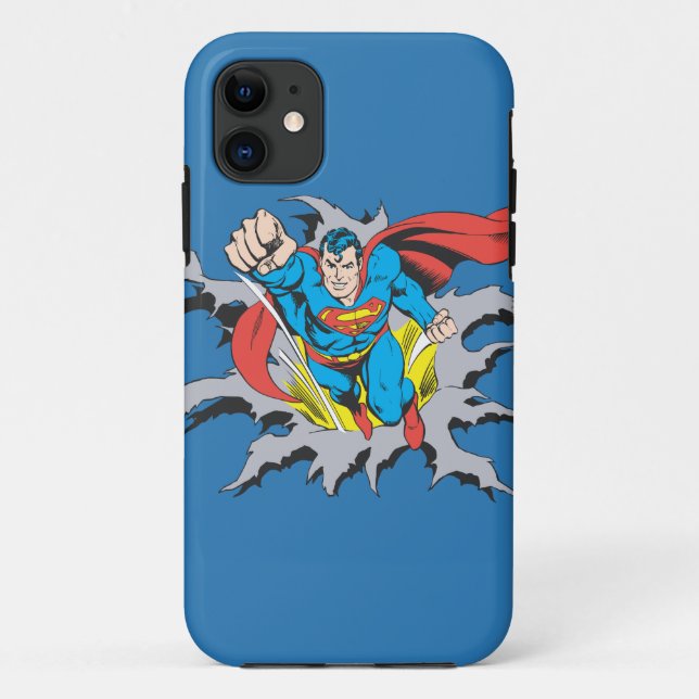 Funda De Case-Mate Para iPhone Superman Tears Thru (Reverso)