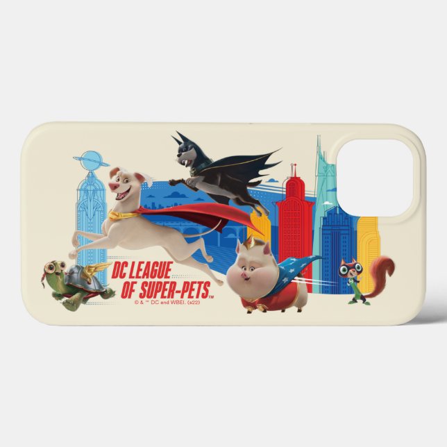 Funda De Case-Mate Para iPhone SuperMascotas Patrullando Metropolis (Reverso (Horizontal))