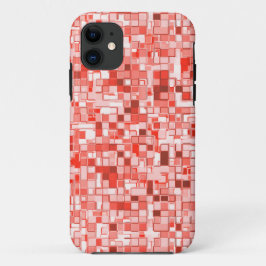 Funda Para iPhone 11 Superposición de cuadrados pequeños, tonos de cora