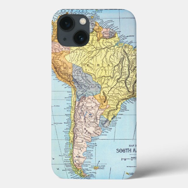 Funda De Case-Mate Para iPhone SURAMÉRICA: MAPA, c1890 (Reverso)