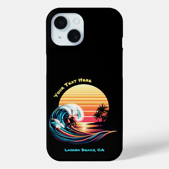 Funda De Case-Mate Para iPhone Surf al atardecer (Reverso )