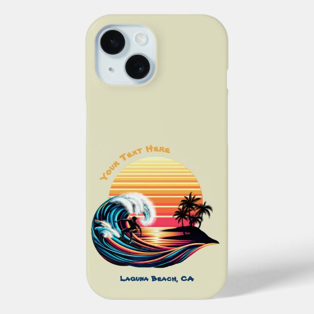 Funda De Case-Mate Para iPhone Surf al atardecer (Reverso )