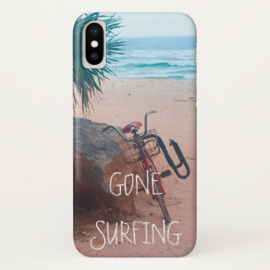 Funda Para iPhone X Surf Beach Wave y bicicleta