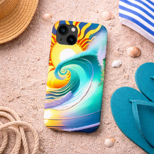 Funda Para iPhone 13 Surf oceánico artístico