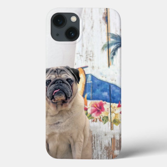 Funda De Case-Mate Para iPhone Surf Pug (Reverso)