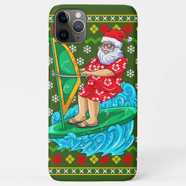 Funda De Case-Mate Para iPhone Surf Santa Mele Kalikimaka (Reverso)