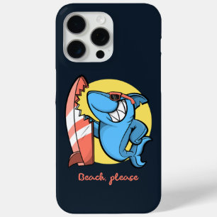 Funda Para iPhone 15 Pro Max Surf Shark Beach Por Favor