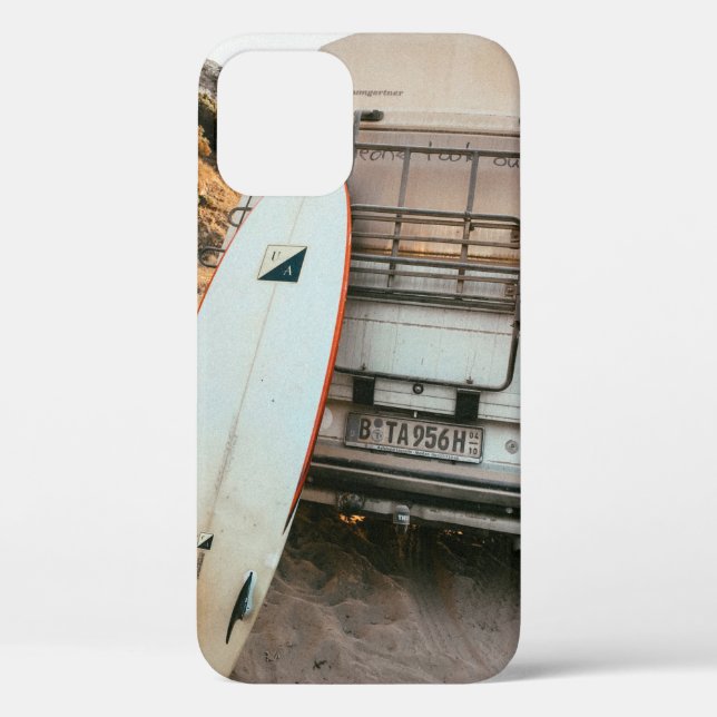Funda De Case-Mate Para iPhone Surfboard blanco y negro (Reverso )
