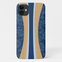 Surfboard Laniakea Hawaiian Faux Wood Navy