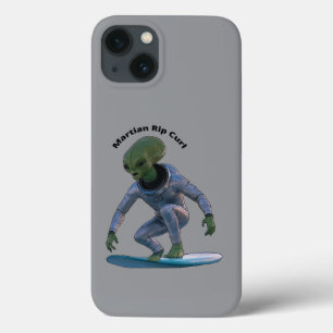Funda Para iPhone 13 Surfboard Surfing Space Marciano Montando una Ola
