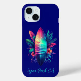 Funda Para iPhone 15 Surfboard Tropical Beach-