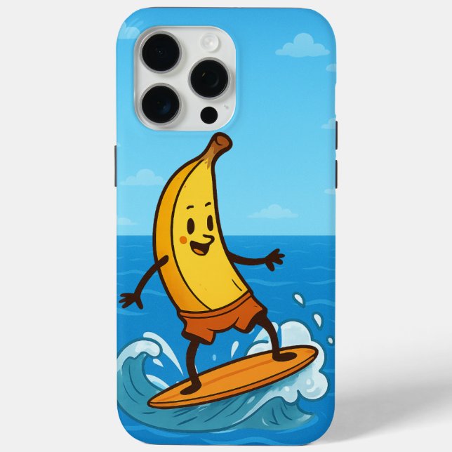Funda De Case-Mate Para iPhone Surfista de plátano (Reverso )