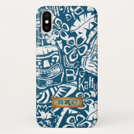 Funda Para iPhone X Surfista trópico hawaiano tiki