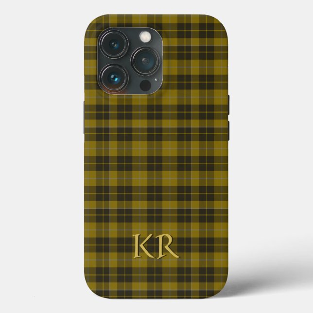 Funda De Case-Mate Para iPhone Sus iniciales sobre Barclay Tartán, Scottish Plaid (Reverso )