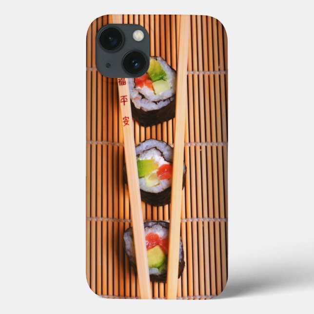 Funda De Case-Mate Para iPhone Sushi and wooden chopsticks (Reverso)
