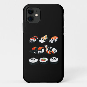 Funda Para iPhone 11 Sushi de Panda Adorable Abrazo Maki Amante Diverti
