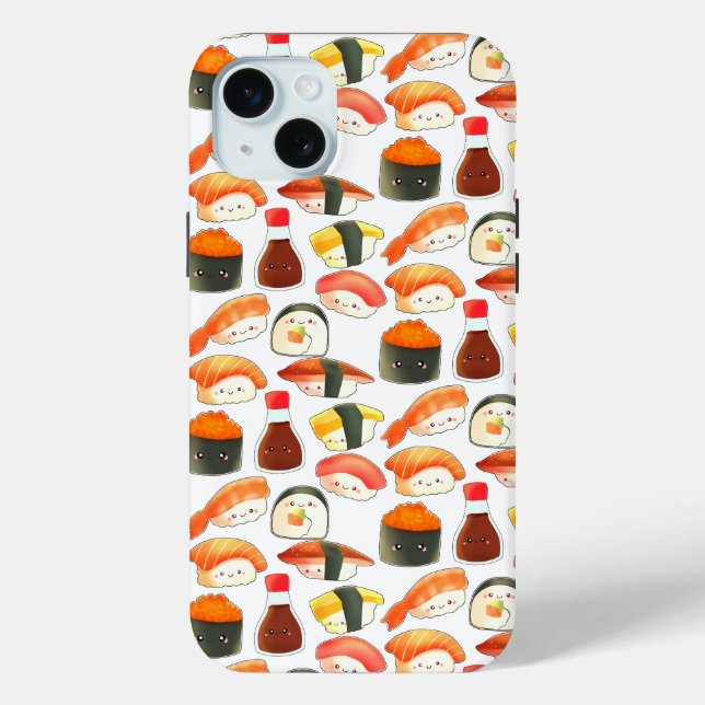Funda De Case-Mate Para iPhone Sushi Lindo (Reverso )