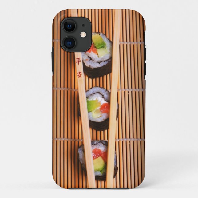 Funda De Case-Mate Para iPhone Sushi y palillos de madera (Reverso)