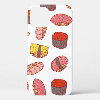 Funda Para iPhone 12 Sushi y rodillos sin fisuras. Doodle personalizado