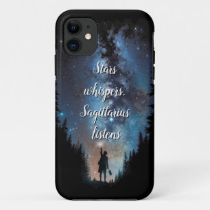 Funda Para iPhone 11 Susurros de estrellas, escuchas de Sagittarius