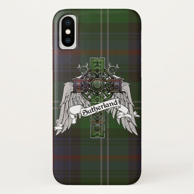 Funda De Case-Mate Para iPhone Sutherland Tartan Cross (Reverso)