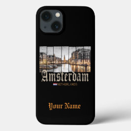 Funda Para iPhone 13 Suveniente vintage de Amsterdam Netherlands Hollan