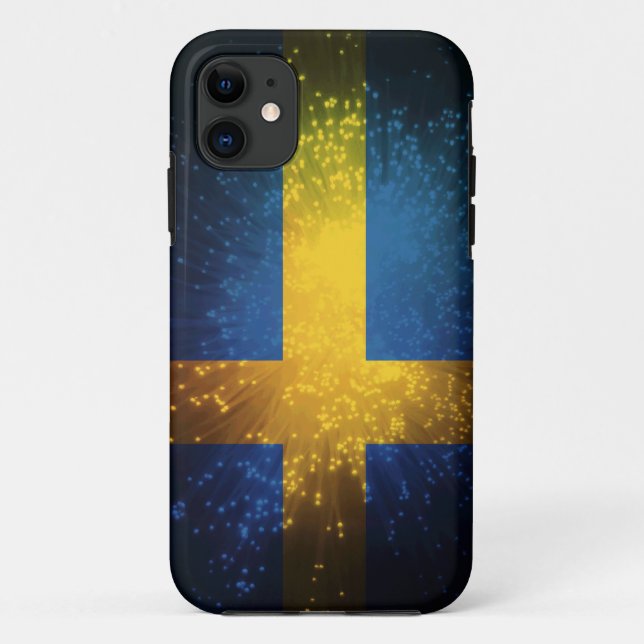 Funda De Case-Mate Para iPhone Sverige; Bandera de Suecia (Reverso)