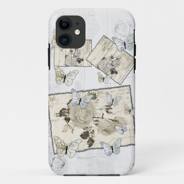 Funda De Case-Mate Para iPhone SW rosa y mariposas (Reverso)