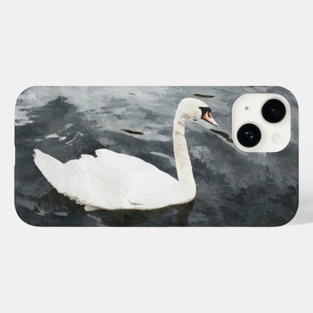 Funda De Case-Mate Para iPhone Swan impresionista (Reverso  (Horizontal))