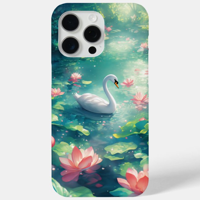 Funda De Case-Mate Para iPhone Swan Tranquil Realm (Reverso )