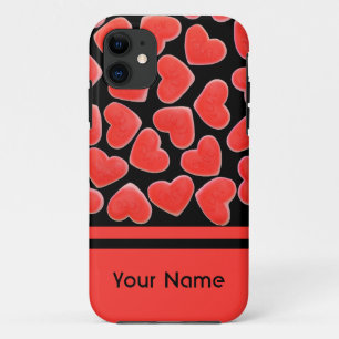 title_seo2 Sweet Hearts Black Name iPhone case