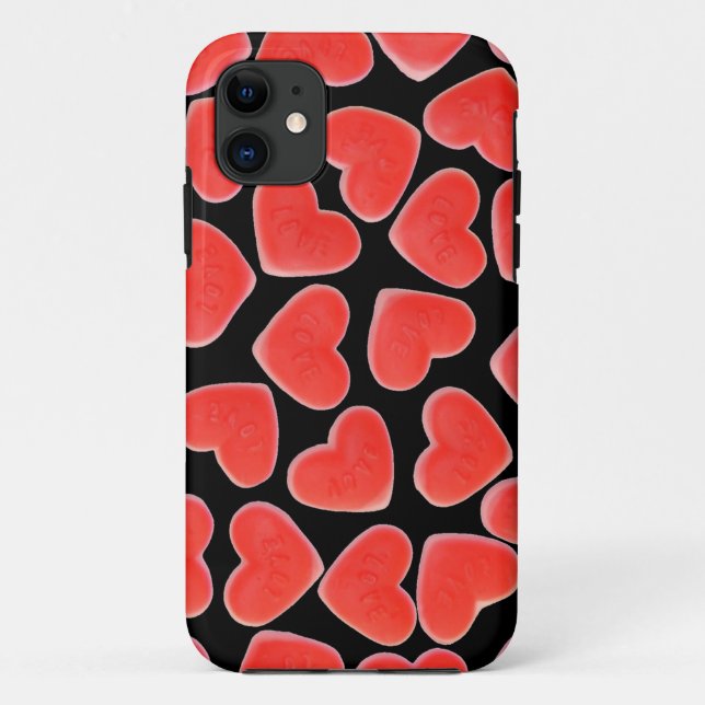 Funda De Case-Mate Para iPhone Sweet Hearts Estuche para iPhone negro (Reverso)