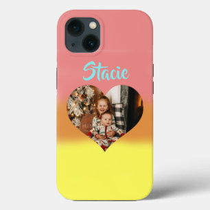 Funda Para iPhone 13 Sweet Sunset Heart Photo