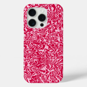 Funda Para iPhone 15 Pro Swirl abstracto rosado
