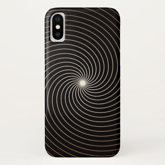 Funda De Case-Mate Para iPhone Swirl negro y blanco con gradación de Tan (Reverso)