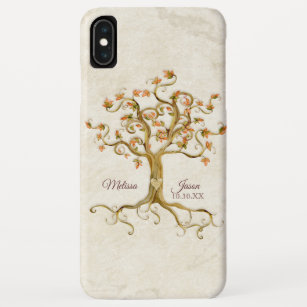 Funda Para iPhone XS Max Swirl Tree Otoño Cae Aniversario Boda