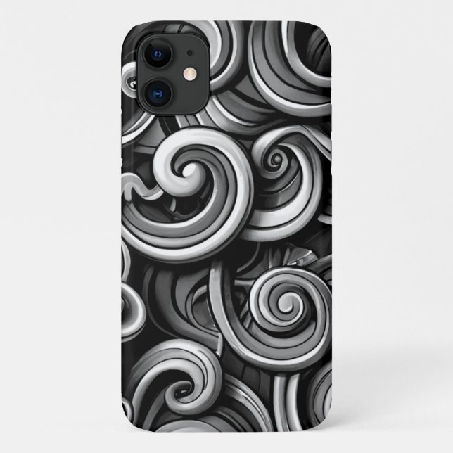 Funda De Case-Mate Para iPhone Swirls de Silver Energy (Reverso)