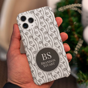 Funda Para iPhone 14 Pro De Case-Mate Swirls en blanco y negro