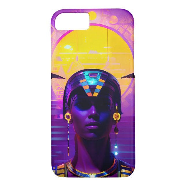 Funda De Case-Mate Para iPhone Synthwave Pharaoh (Reverso)