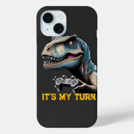Funda Para iPhone 15 T-Rex Gamer It’s My Turn Design