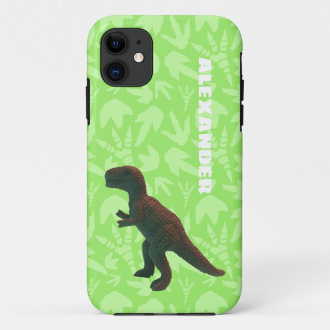 Funda De Case-Mate Para iPhone T-Rex Tyranosaurus Rex Toy Dinosaur Brillante Verd (Reverso)